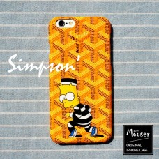 iPhone 6 6s 4.7 - Mooser Goyard x Simpson Rubber Coating Hard Phone Protective Cover Case